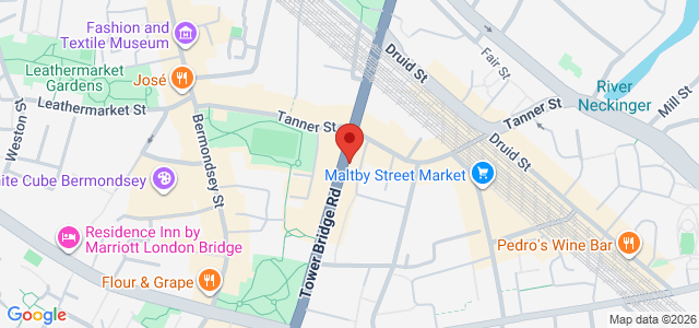 Map showing Papa Johns (UK) London - Tower Bridge in London
