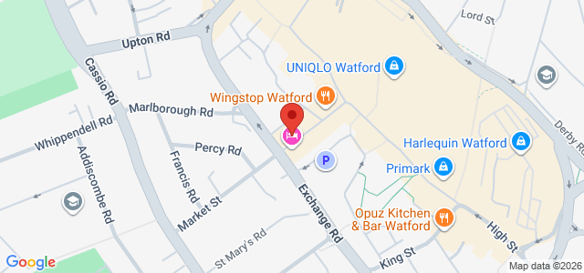Map showing Papa Johns (UK) Watford in Watford